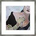 Woman With Wine Framed Print