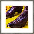 Womens Antique Boots Framed Print