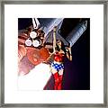 Usa In Space Framed Print