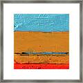 Blue Yellow And Red Art Framed Print