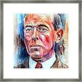 Woodrow Wilson Painting Framed Print