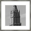 Woolworth Building Black And White Framed Print
