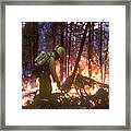 Working On The Fireline Framed Print