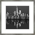 World Trade Center Reflections Bw Framed Print