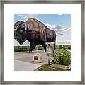 Worlds Largest Buffalo In North Dakota Framed Print