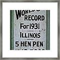 World's Record Framed Print
