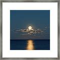 Worm Moon Over The Atlantic Framed Print