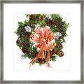 Wreath With Bow Framed Print