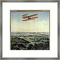 Wright Brothers - World's Greatest Aviators - Dayton, Ohio - Retro Travel Poster - Vintage Poster Framed Print