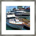 Luxury Yacht In Boston Harbor 18 Framed Print