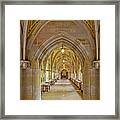 Yale University Cloister Hallway Framed Print