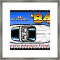 Year-by-year 1984 Corvette Postage Stamp Framed Print