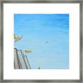 Yellow Birds In The Blue3 Framed Print