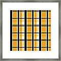 Yellow Gold And Black Plaid Striped Pattern Vrsn 2 Framed Print