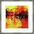 Yellow, Red And Black Framed Print