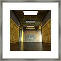 Yellow School Lockers Dirty Framed Print