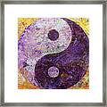 Purple Yin Yang Framed Print