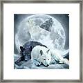 Yin Yang Wolf Mates 2 Framed Print