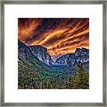 Yosemite Fire Framed Print
