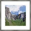 Yosemite Valley Showing El Capitan Half Dome And The Three Brothers Formation Framed Print