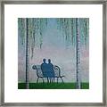 You And I On The Bench Framed Print
