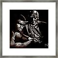Young Boxer And Soon To Be World Champion Mike Tyson And Trainer Cus Damato Framed Print