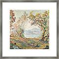 Young Girl In The Forest Framed Print