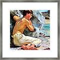 Youth In White Trousers Framed Print