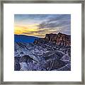 Zabriskie Point Sunset Framed Print