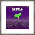 Zechariah Books Of The Bible Series Old Testament Minimal Poster Art Number 38 Framed Print