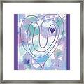 Zen Heart Labyrinth Pastel Framed Print