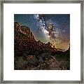 Zion From The Bridge Framed Print