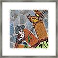 005 Song Sparrow And Cedar Waxwings Framed Print
