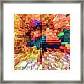 Abstract Colorful Particle Background #1 Framed Print