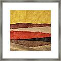 Abstract Landscape In Earth Tones #1 Framed Print