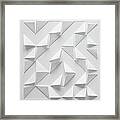 Abstract Paper Design In White #1 Framed Print