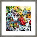 Apple Cat Framed Print