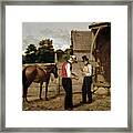 Bargaining For A Horse #1 Framed Print