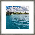Beautiful Maldivian Atoll With White #1 Framed Print