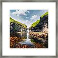 Beautiful View Of Dock Or Harbor #1 Framed Print