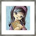 Big-eyed Girl Goes Goth #1 Framed Print