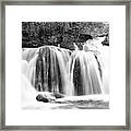Black And White Waterfall Framed Print