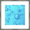 Blue Bubbles, Close-up Framed Print