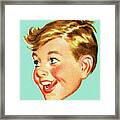 Boy Looking To The Side #1 Framed Print