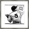 Cartoon New York Yankees Joe Dimaggio #1 Framed Print