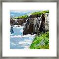 Cliffs Of Moher Painting Ireland #1 Framed Print