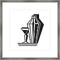 Cocktail Shaker And Martini Glass #1 Framed Print