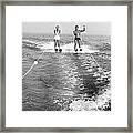 Couple Water Skiing #1 Framed Print