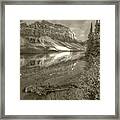 Crowfoot Mountains And Bow Lake #1 Framed Print