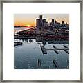 Detroit And The Detroit River #1 Framed Print